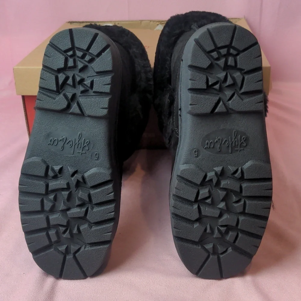 Style & Co Genuine Suede Fluffy Black Witty Black  Boots size 5